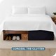 thumbnail image 3 of Faldón de Cama Cepillado Doble Bare Home Colección Premium 1800 Color Negro, 3 of 5