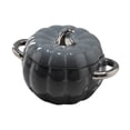 thumbnail image 3 of Olla para estofado, decoración del hogar, plato para hornear, vajilla, plato de calabaza con tapa, olla de sopa de cerámica Gris oscuro, 3 of 9
