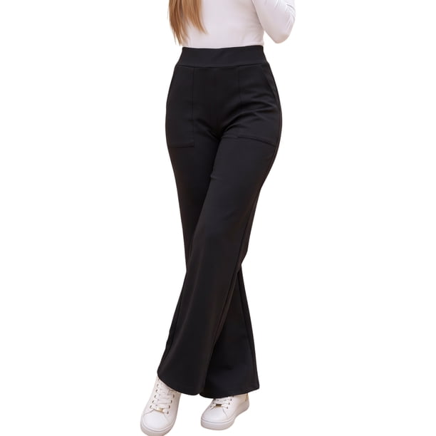Pantalón de Mujer Tiro Alto, Corte Recto, Elegante y Cómodo para Uso Diario