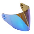 thumbnail image 4 of Visera de Lente de Gafas de Casco de Motocicleta Cola Lente de visera de motocicleta Azul + Dorado, 4 of 6