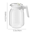 thumbnail image 3 of Jarra de vidrio para agua fría con tapa - 2,2L de gran capacidad, vidrio de alto borosilicato, boca ancha para fruta y hielo - rosa, verde o caqui, 3 of 9