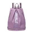 thumbnail image 2 of Mochila de gimnasio para mujer con compartimento para zapatos y bolsillo húmedo, bolsa deportiva impermeable y ligera para viajar, 2 of 8