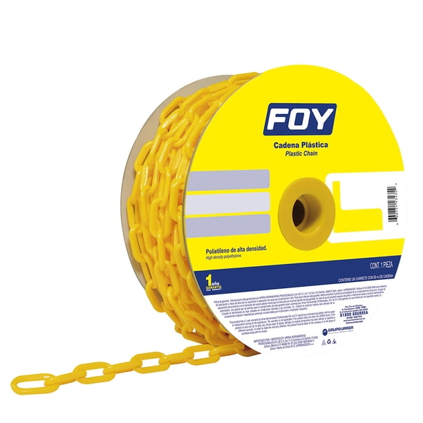Cadena Plástica SURTEK 8 mm x 5/16 25 mt 80 kg Amarilla 143425