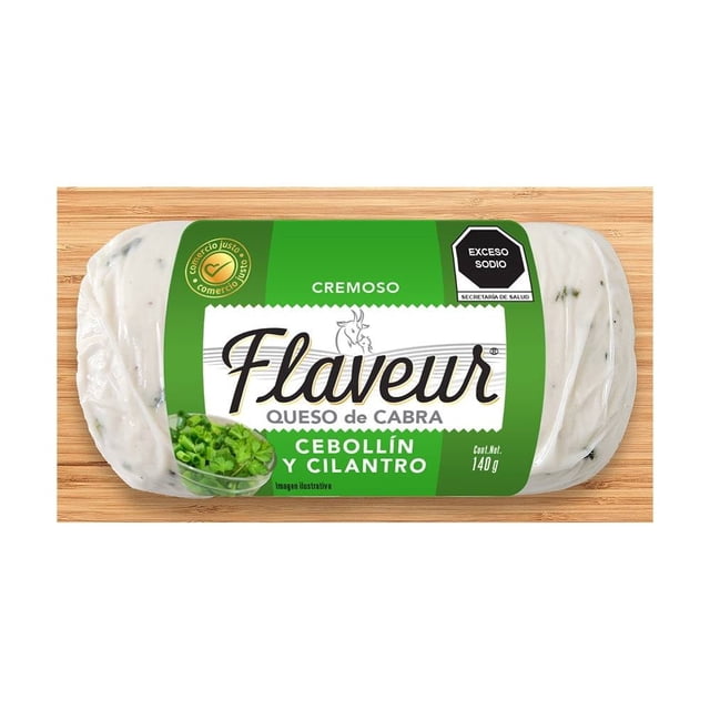 Queso de cabra Flaveur con cebollín y cilantro 140 g