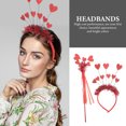 thumbnail image 3 of KAKOWELY 1 juego de diadema de corazón para San Valentín, varita de hada con forma de corazón, tocado para el día de San Valentín para niña, 3 of 5