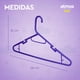 thumbnail image 4 of Ganchos para Ropa de Niños Atmos Homeware Ganchos de Plástico Premium Paquete de 20 Perchas color Morado, 4 of 5