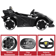 thumbnail image 4 of Montable Eléctrico para Niños Deportivo Lambo Luces Sonido Control Remoto Bluetooth Batería 12v - Negro, 4 of 8