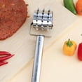 thumbnail image 4 of Aparatos de cocina, Accesorios de cocina, Ablandador de carne, Rodillo ablandador de carne de acero inoxidable, Rollo de pizza, Aguja para carne, Perforador de orificios para filete, pollo, cerdo, res, 4 of 6