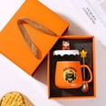 thumbnail image 1 of Taza de Fantasma, Linda Taza de Cerámica, Hecha a Mano con Tapa, Capacidad de 400 Ml, Divertido Regalo de Halloween, Decoración de Oficina, Diseño Único, Uso Multifuncional, Incluye Cuchara, 1 of 6