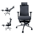 thumbnail image 1 of Silla de Oficina Minimalista con cabecera, Soporte Lumbar y Soporte para pies Ajustable Silla Gamer sillas para Escritorio Silla ergonómica, 1 of 6