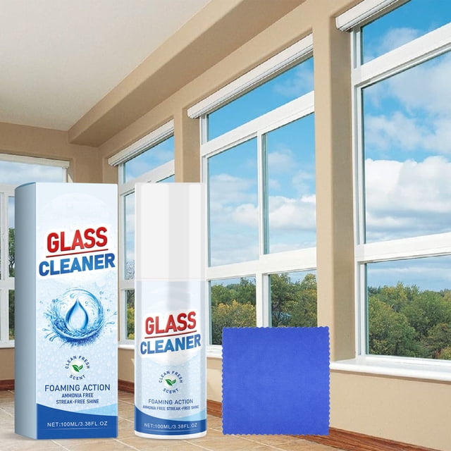100ml Glass Cleaner Cleans Glass Impurities Stubborn Stains And The Glass Mirror Is Clear And Transparent