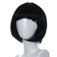 thumbnail image 3 of Xihbxyly Peluca Corta Negra, Estilo Moderno con Rulos Pequeños y Lisos, Accesorio de Fiesta de Moda, Transpirable y Cómodo, Disfraz de Halloween, para Eventos de Disfraces, Fácil Cuidado., 3 of 4