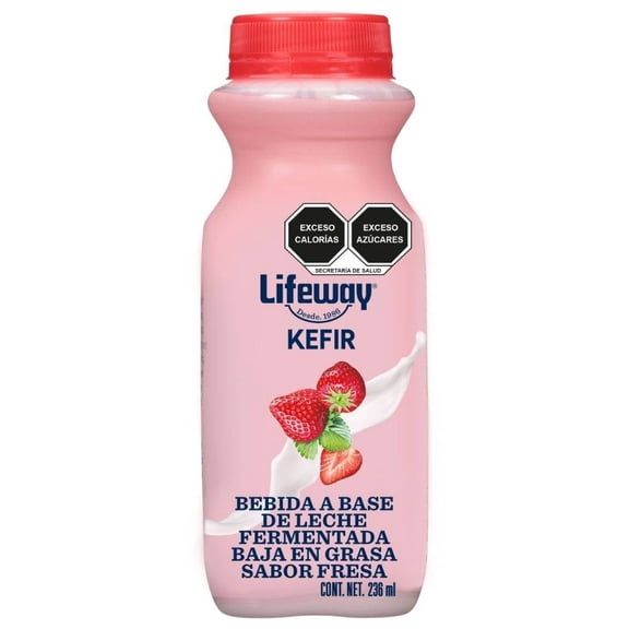 Bebida a base de leche Lifeway Kefir baja en grasa sabor fresa 236 ml