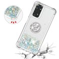 thumbnail image 4 of Funda para Xiaomi Redmi Note 11 4G/Note 11S 4G con Brillo Líquido Flotante, Purpurina, Parachoques y Anillo Giratorio Soporte, 4 of 5