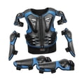 thumbnail image 2 of Traje de protección para motocicleta para niños, equipo de motocross, protector completo para niños con codos Azul, 2 of 9
