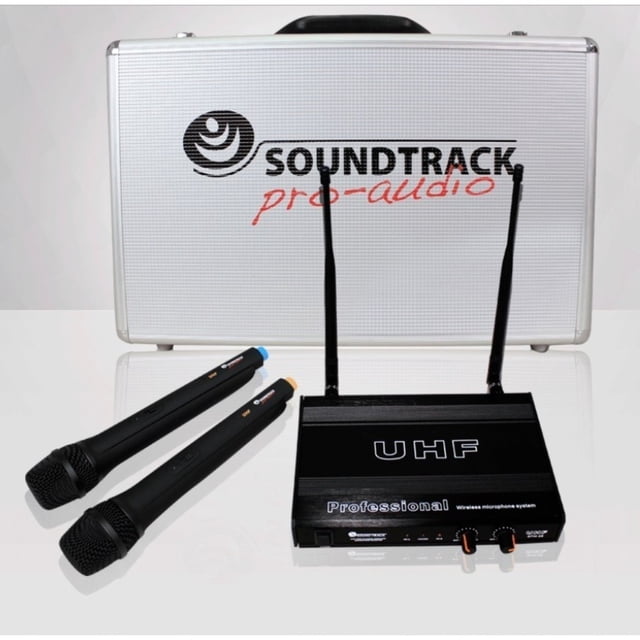 Micrófono STW-28HU2 SOUNDTRACK De Mano Inalámbrico 2 Canales Incluye Estuche Portable