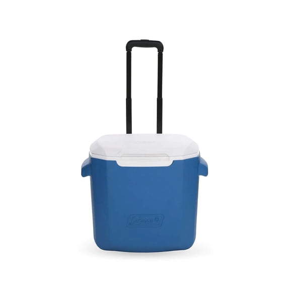 Hielera Coleman 6220 con Asa Y Llantas Azul 28 Qt