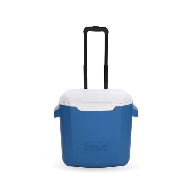 Hielera Coleman 6220 con Asa Y Llantas Azul 28 Qt