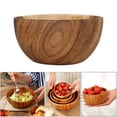thumbnail image 3 of Ensaladera redonda de madera, utensilios de cocina para el hogar y restaurantes, ideal para mezclar arroz y fideos. El 12x6cm, 3 of 9