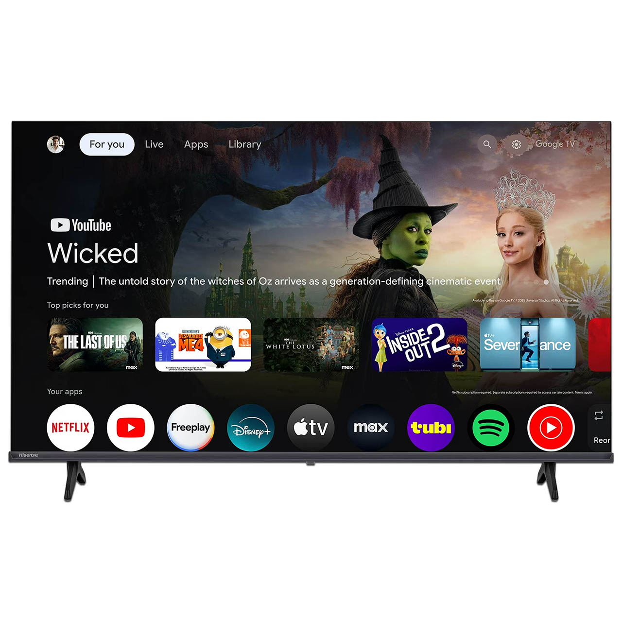 Televisión LED Smart TV Hisense 43H40G de 43", Resolución 1920 x 1080 (Full HD 1080p), Google TV, Color Negro.
