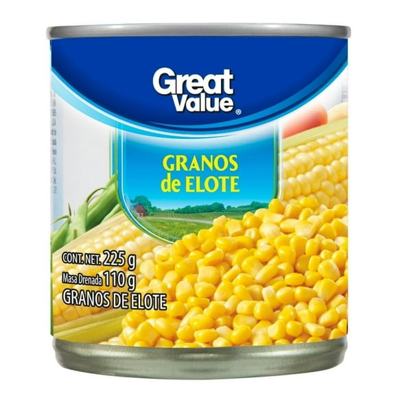 Granos de elote Great Value 225 g