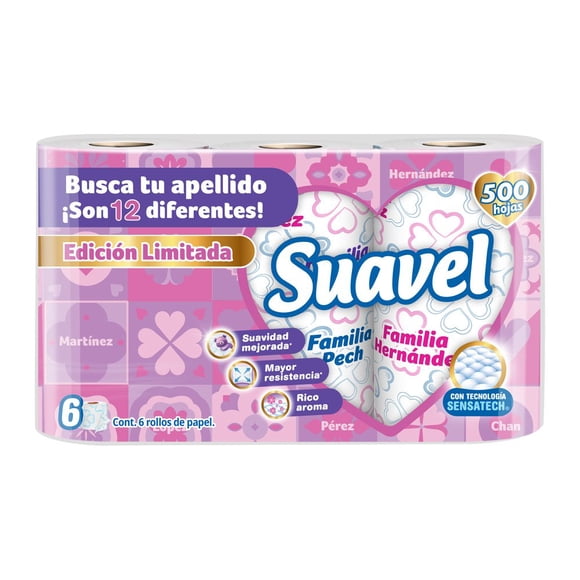 Papel higiénico Suavel Edición Hogar 6 rollos de 500 hojas dobles