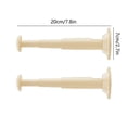 thumbnail image 3 of Estante organizador de perchas | Pack de 2 perchas de plástico extensible para apilar beige | Portalavandiéros que ahorran espacio con ventosa, diseño telescópico ajustable para 15-20 perchas, 3 of 6