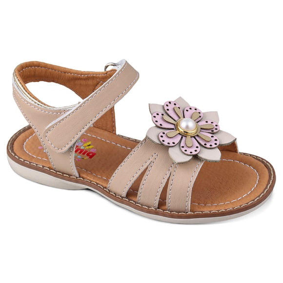 Sandalia Huarache para Niña Dominiq 320 con Flor y Velcro