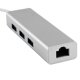 thumbnail image 3 of Hub Conector USB 3 Puertos USB 2.0 y Puerto Ethernet RJ45 FE 100 Mbps Metálico, 3 of 3