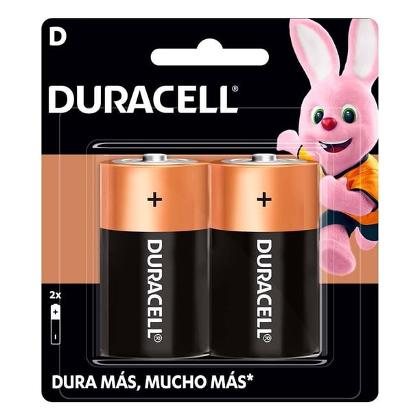 Pilas Alcalinas Duracell D 2 pzas