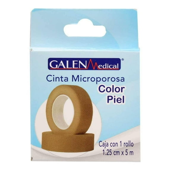 Cinta microporosa Galen Medical color piel 1 pza