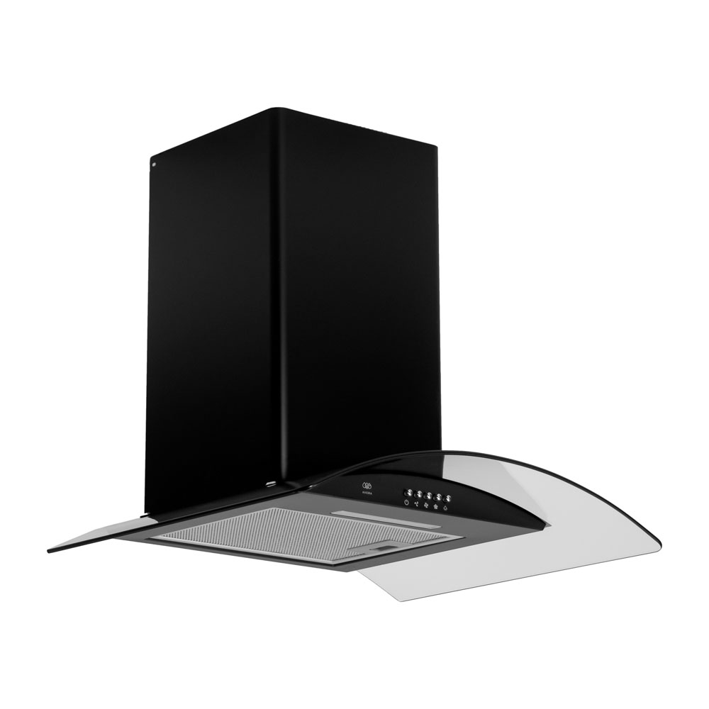 Campana de Cocina Extractora de Pared AVERA CEV60N Acero Inoxidable y Vidrio Templado 60 Cm Negra
