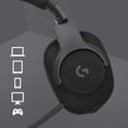 thumbnail image 4 of Logitech G433 Auriculares para Juegos con Cable 7.1 con Auriculares DTS: X 7.1 Surround para PC, PS4, PS4 PRO, Xbox One, Xbox One S, Nintendo Switch – Triple Negro, 4 of 5