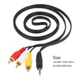 thumbnail image 3 of Cable RCA de 2 piezas de 3,5 mm a 3 RCA, cable auxiliar estéreo, cable de salida de audio y vídeo., 3 of 7
