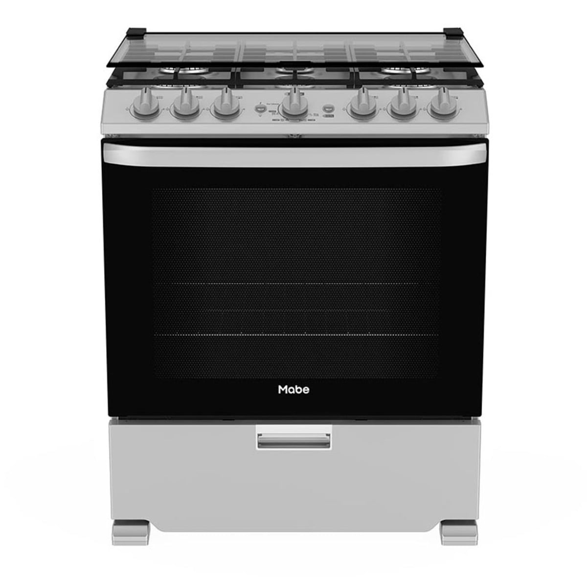 Estufa de piso 76 cm con Air Fry Silver Mercury Mabe - EMHA7612JS0