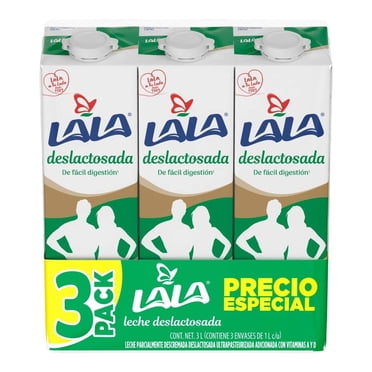 Leche Lala UHT deslactosada 3 pzas 1 l c/u