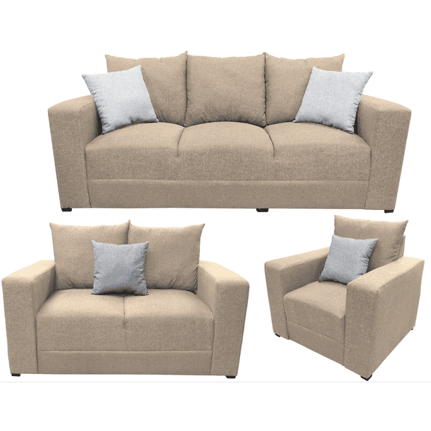 Sala Modular 3-2-1 EL BAZAR STORE SOFA LOVE SEAT Y SILLON COLOR beige