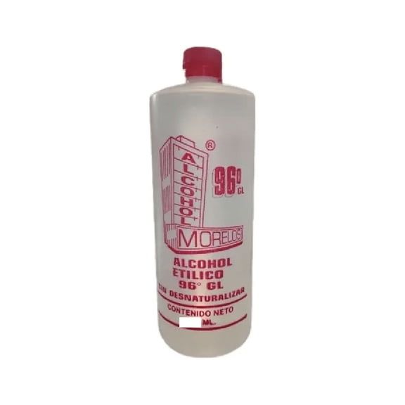 Alcohol etilico 96% Morelos sin desnaturalizar 125 ml.