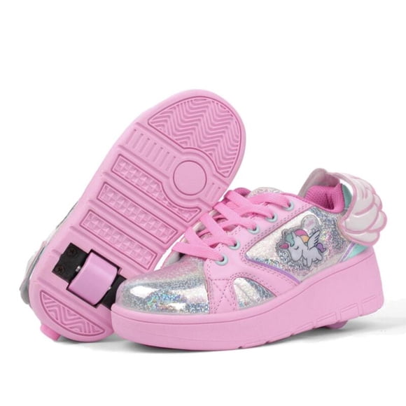 Tenis Patín Para Niña Onix Alas Unicornio Plata Con Rosa 000ONIX1B9C