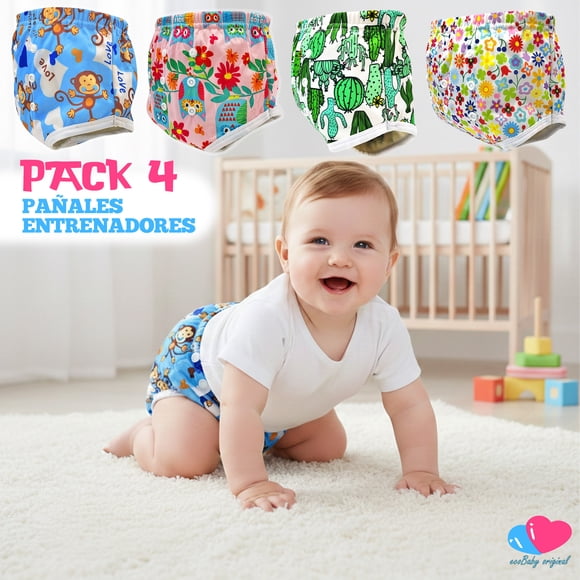 Pañal Entrenador Ecobaby Original 4 Piezas para Bebé Ecobaby Original