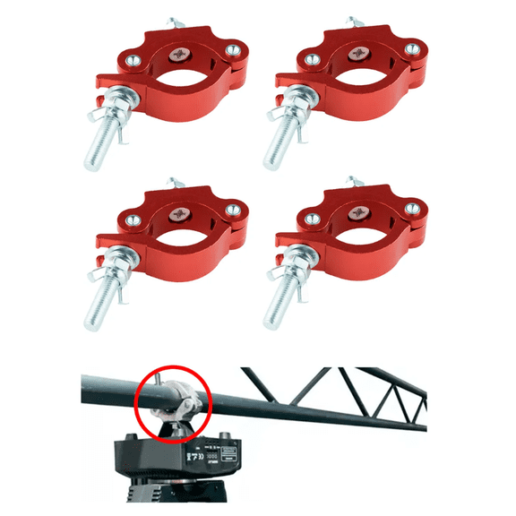 4 Gancho Abrazadera Reforzada de Aluminio Para Luz Escenario Tubo 1 a 1.5