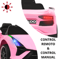thumbnail image 2 of Montable Electrico para Niños Carro Deportivo Bluetooth Luz Led Control Remoto 12v - Rosa, 2 of 7