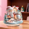 thumbnail image 1 of CaiYueKe Santa Claus House 2D Flat Christmas Ornaments, Shatterproof Hanging Decorations for Holiday Tree Home Party, Festive Holiday Decor Seasonal Gift Supplies for Home Office Decorating, 1 of 6