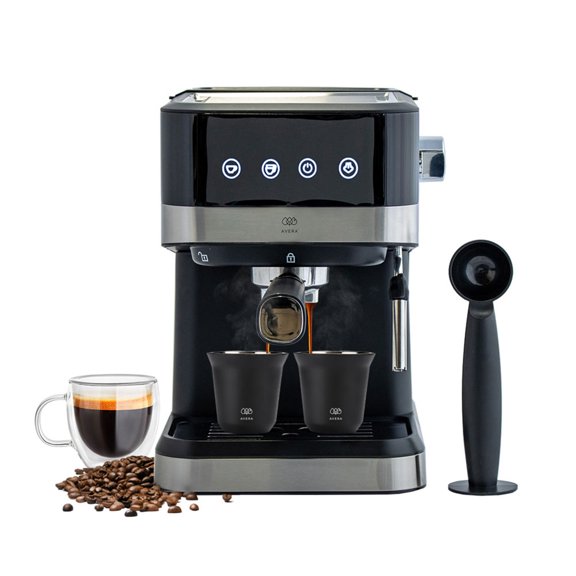 Cafetera Café Espresso Y Cappuccino Automática AVERA CAF03/Acero Inoxidable/Negro