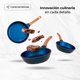 thumbnail image 4 of Juego De 3 Sartenes Zafiro Con Recubrimiento de Inoble Antiadherente 22,24 y 28cm – Color Azul - Kitchen Art - Queen Sense, 4 of 6