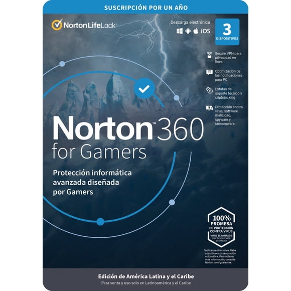 Norton 360 For Gamers Total Security 3 Dispositivos