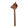 thumbnail image 4 of Caballo de juguete de palo de juguete inflable Juguete de palo divertido y ligero para festivales para niños Marrón, 4 of 9
