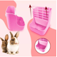 thumbnail image 2 of Kit Comedero Bebedero Para Conejo Cuyos Chinchillas Malubero ROSA BLANCO, 2 of 5