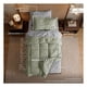 thumbnail image 2 of Set Edredón King Size + Funda De Almohada + Sábanas 7 Pzas Real Textil Verde - Gris, 2 of 8