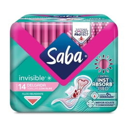 Toallas Femeninas Saba Invisible Buenos Días Delgada con Alas 14 Piezas